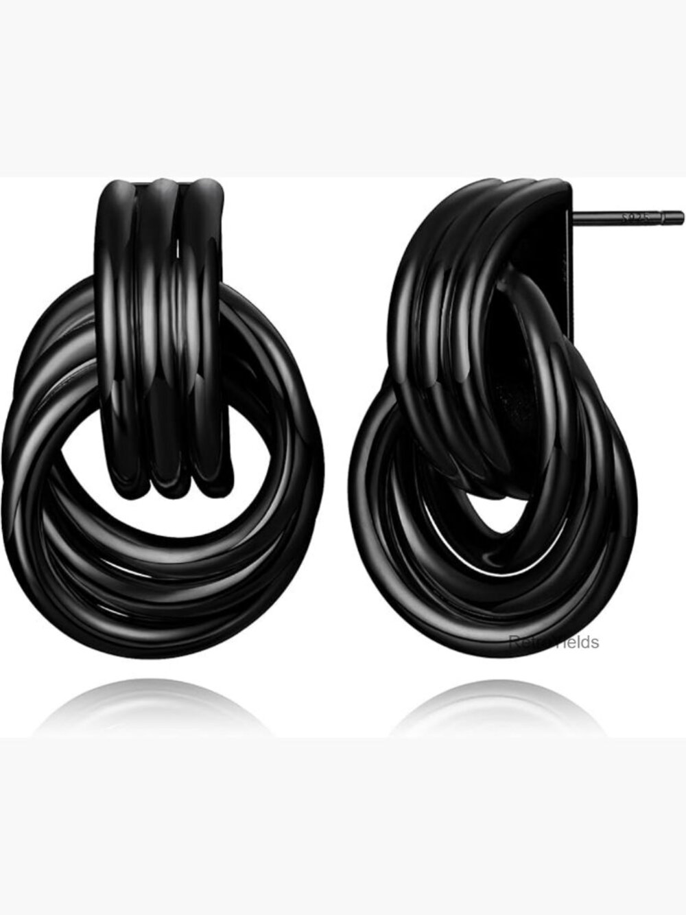 Geometric Knot Leverback Drop Earrings for Women - Hypoallergenic
